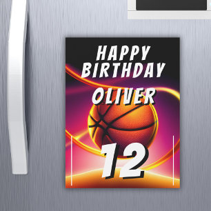 Carte d'anniversaire sportive de basketball