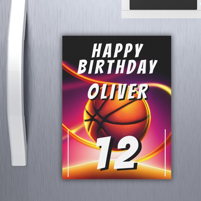 Carte d'anniversaire sportive de basketball (Créateur téléchargé)