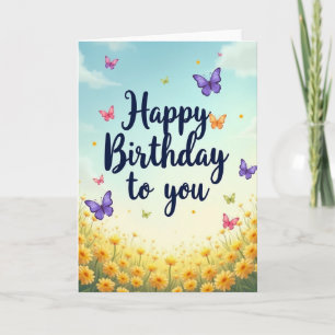 Carte d'anniversaire Spring Daisy