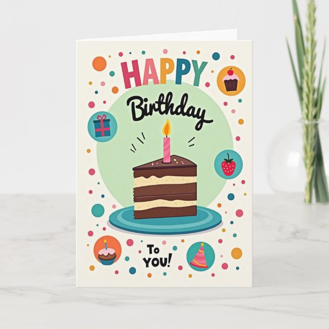 Carte d'anniversaire Sprinkles (Devant)