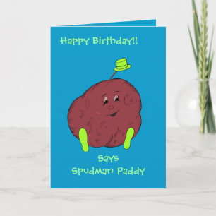 Carte d'anniversaire Spudman Paddy