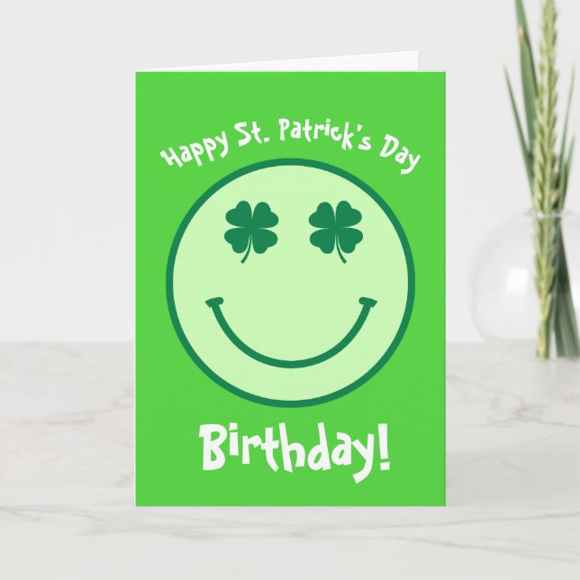 Carte d'anniversaire St.Patrick's Day Clover (Devant)