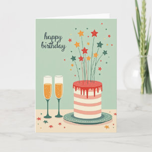 Carte d'anniversaire Star Burst
