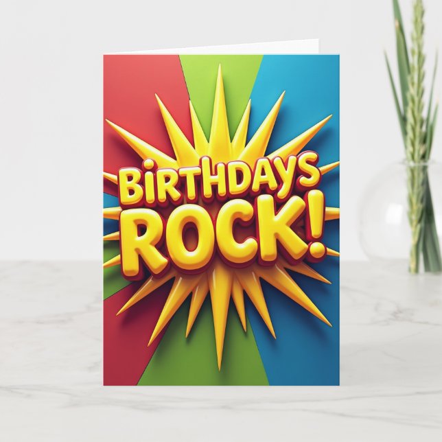 Carte d'anniversaire Starburst Joy (Devant)