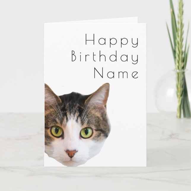 Carte d'anniversaire Stark Cat Art Déco (Devant)