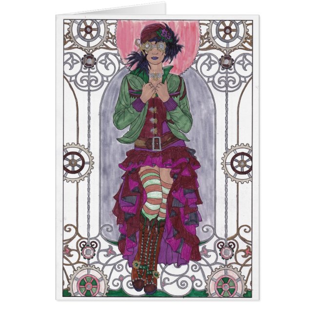 Carte d'anniversaire Steampunk - SF2 (Devant)