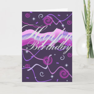 Carte d'anniversaire Streamer's & Confetti