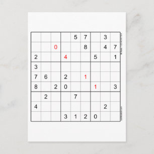 Carte d'anniversaire Sudoku 04-11