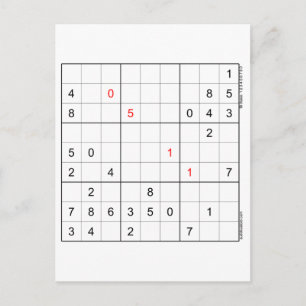 Carte d'anniversaire Sudoku 05-11