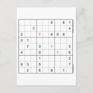 Carte d'anniversaire Sudoku 07-11