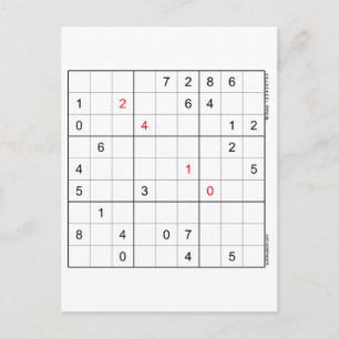 Carte d'anniversaire Sudoku 24-10