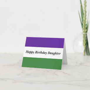 Carte d'anniversaire Suffragette pour fille