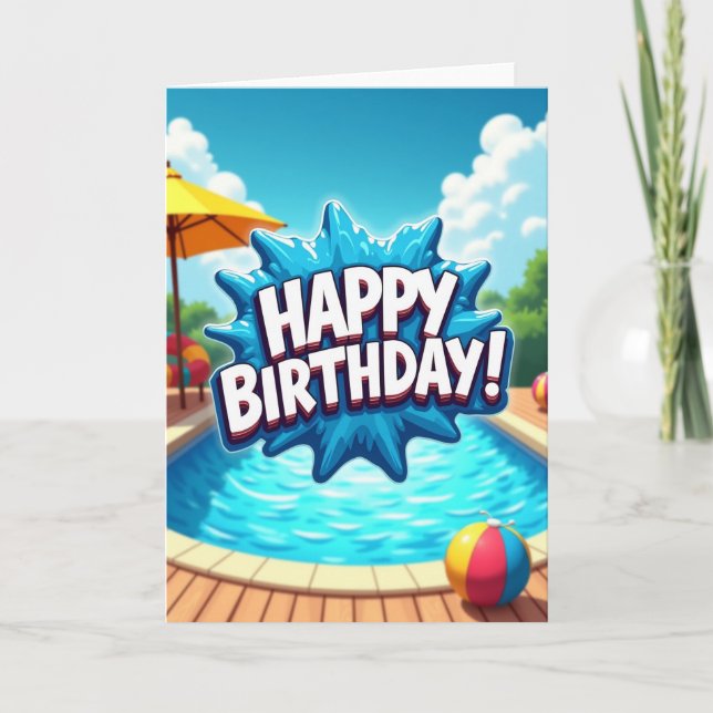 Carte d'anniversaire Summer Splash (Devant)