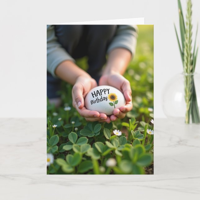 Carte d'anniversaire Sunflower Hands (Devant)