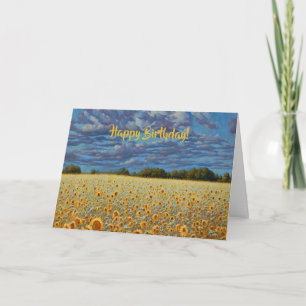Carte d'anniversaire Sunflower Meadow Art