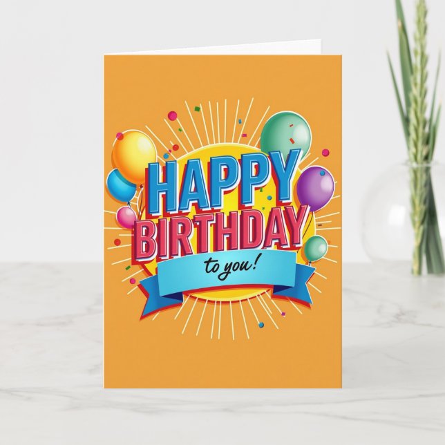 Carte d'anniversaire Sunny Ray (Devant)