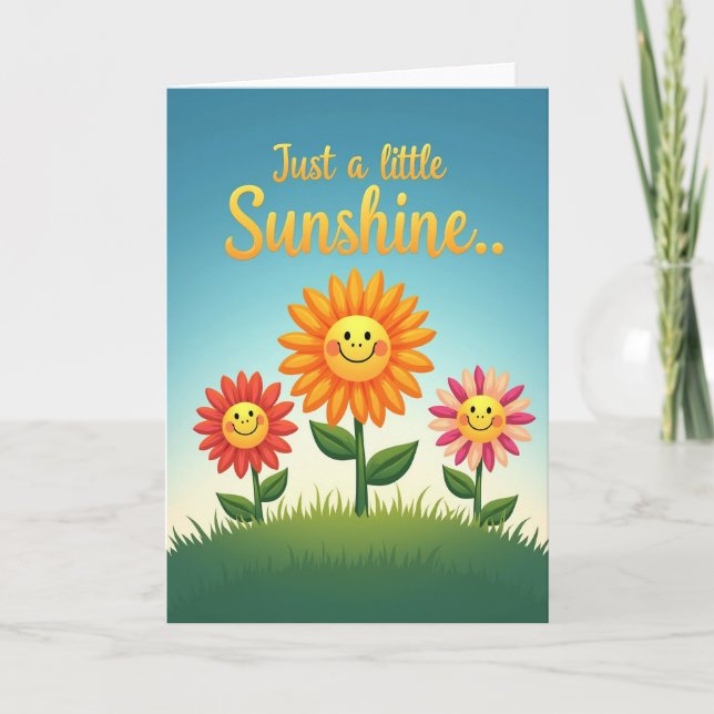 Carte d'anniversaire Sunshine Bloom (Devant)