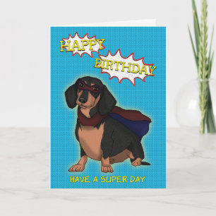 Carte d'anniversaire Super Dachshund Chien