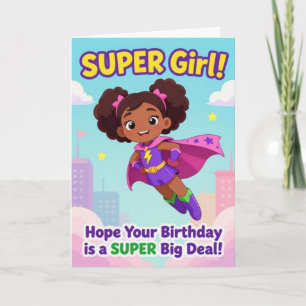 Carte d'anniversaire Super Girl
