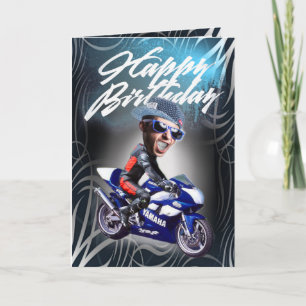 Carte d'anniversaire superbike