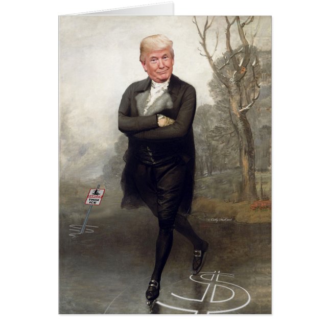 Carte d'anniversaire sur la glace fine (Devant)