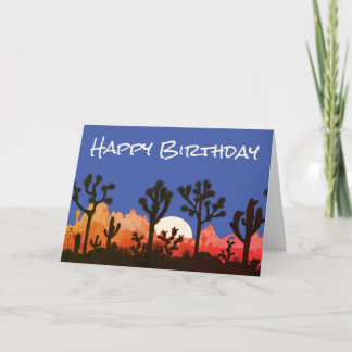 Carte d'anniversaire sur le thème Cactus Western S