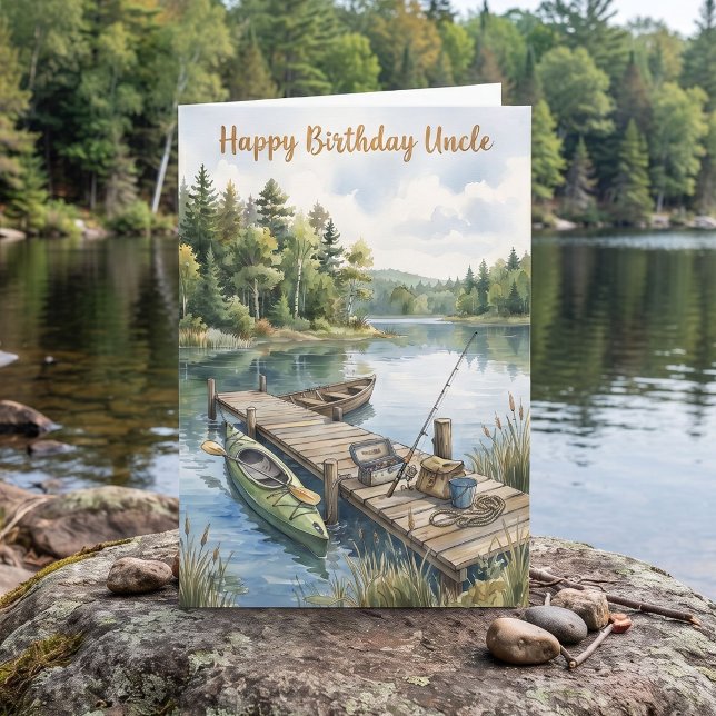Carte d'anniversaire sur le thème de la pêche pour (Créateur téléchargé)