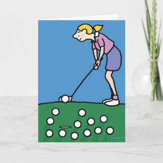 Carte d'anniversaire sur le thème du golf