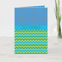 Carte d'anniversaire sur mesure : Pois et Chevrons
