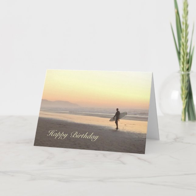 Carte d'anniversaire : Surfer (Devant)