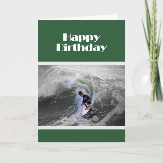 Carte D Anniversaire Surfer Boy Zazzle Fr