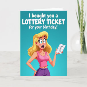 Carte d'anniversaire surprise à la loterie