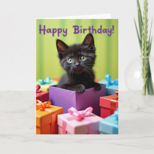 Carte d'anniversaire surprise pour chat