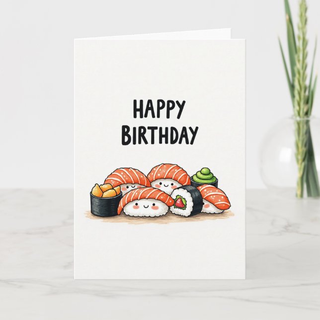 Carte d'anniversaire Sushi Sweet (Devant)