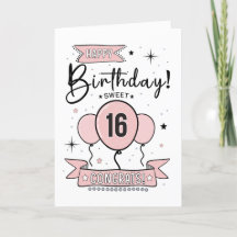 Carte d'anniversaire Sweet 16