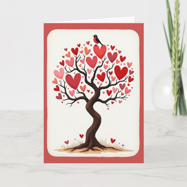 Carte d'anniversaire Sweet Birthday Heart Tree (Devant)
