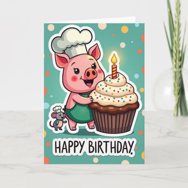 Carte d'anniversaire Sweet Chef (Devant)