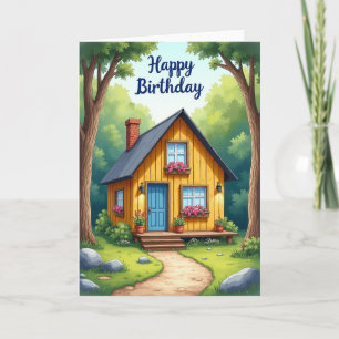 Carte d'anniversaire Sweet Cottage
