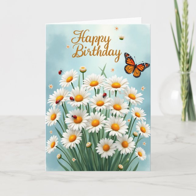 Carte d'anniversaire Sweet Daisy (Devant)