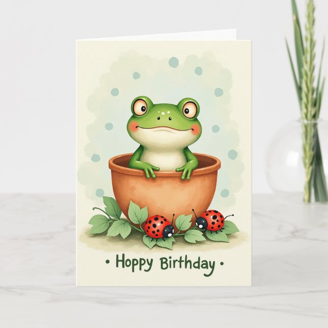 Carte d'anniversaire Sweet Frog (Devant)
