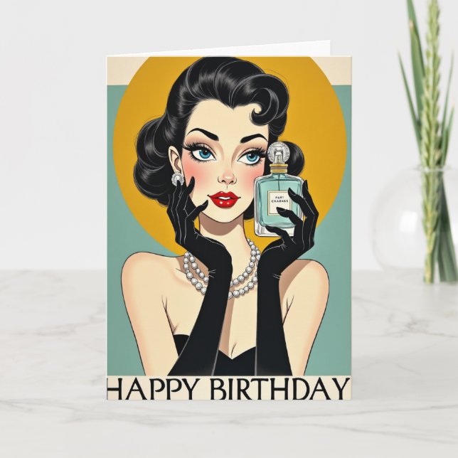 Carte d'anniversaire Sweet Glamour (Devant)