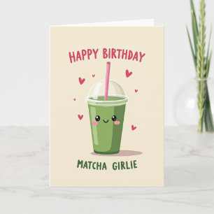 Carte d'anniversaire Sweet Green Cup