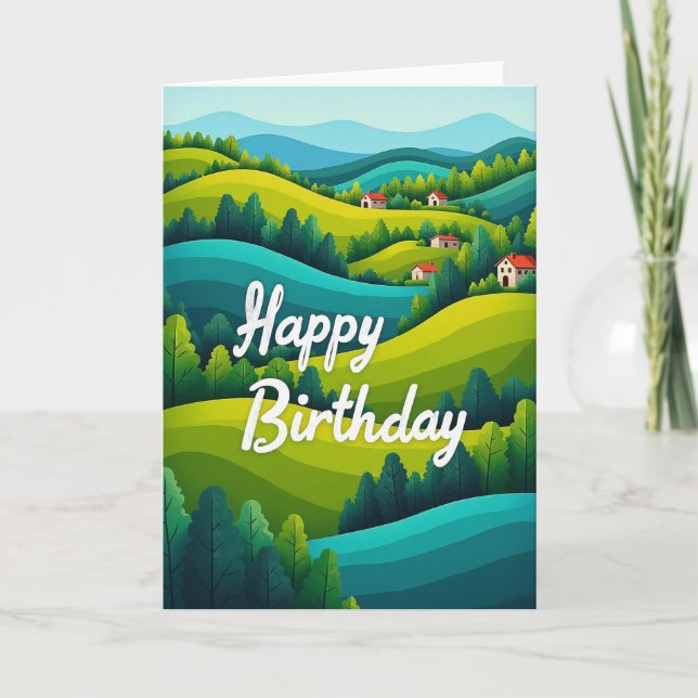 Carte d'anniversaire Sweet Landscape (Devant)
