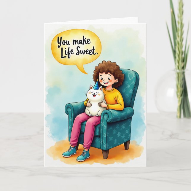 Carte d'anniversaire Sweet Life (Devant)