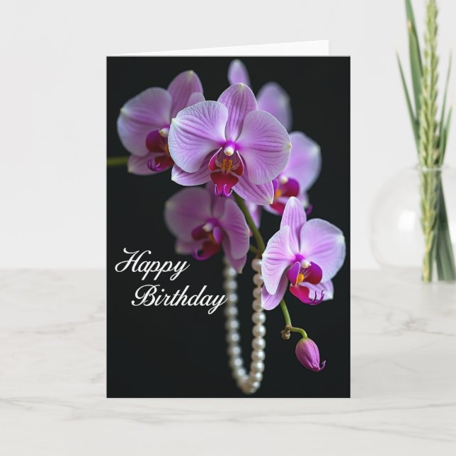 Carte d'anniversaire Sweet Orchid (Devant)