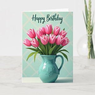 Carte d'anniversaire Sweet Pink Blooms