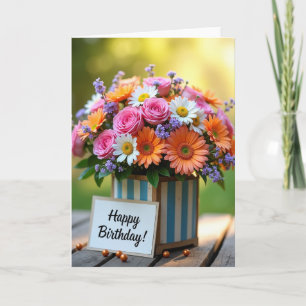 Carte d'anniversaire Sweet Rose Daisy