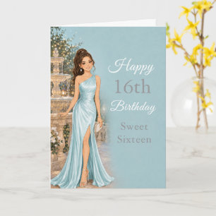 Carte d'anniversaire Sweet Sixteen Fontaine Bleue