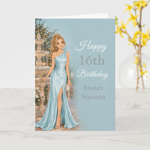 Carte d'anniversaire Sweet Sixteen Fontaine Bleue