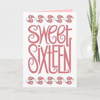 Carte d'anniversaire Sweet Sixteen Petals